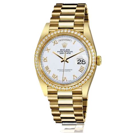 rolex presidential gld white|Rolex 18kt president 36mm watch.